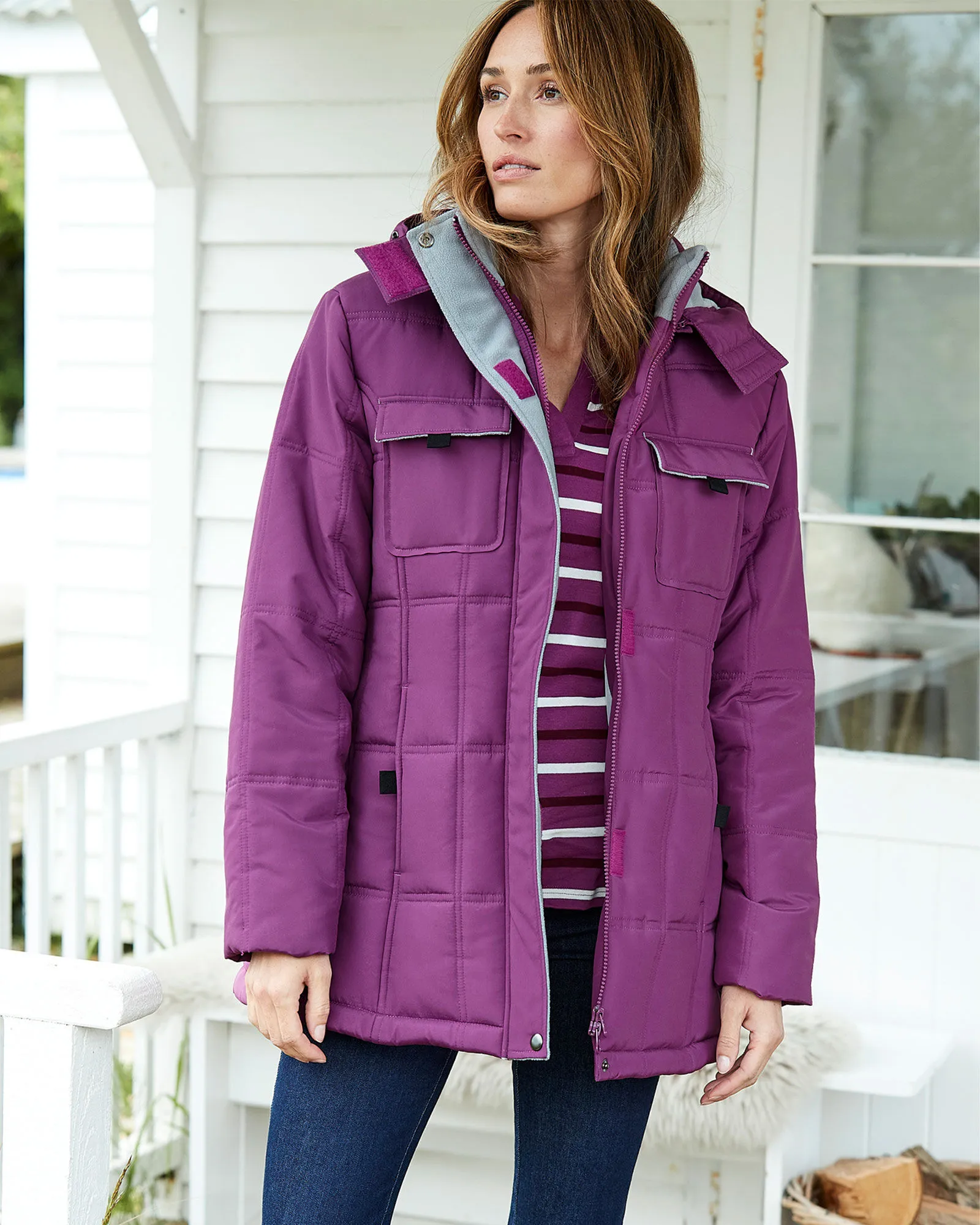 Short Padded Hooded Coat