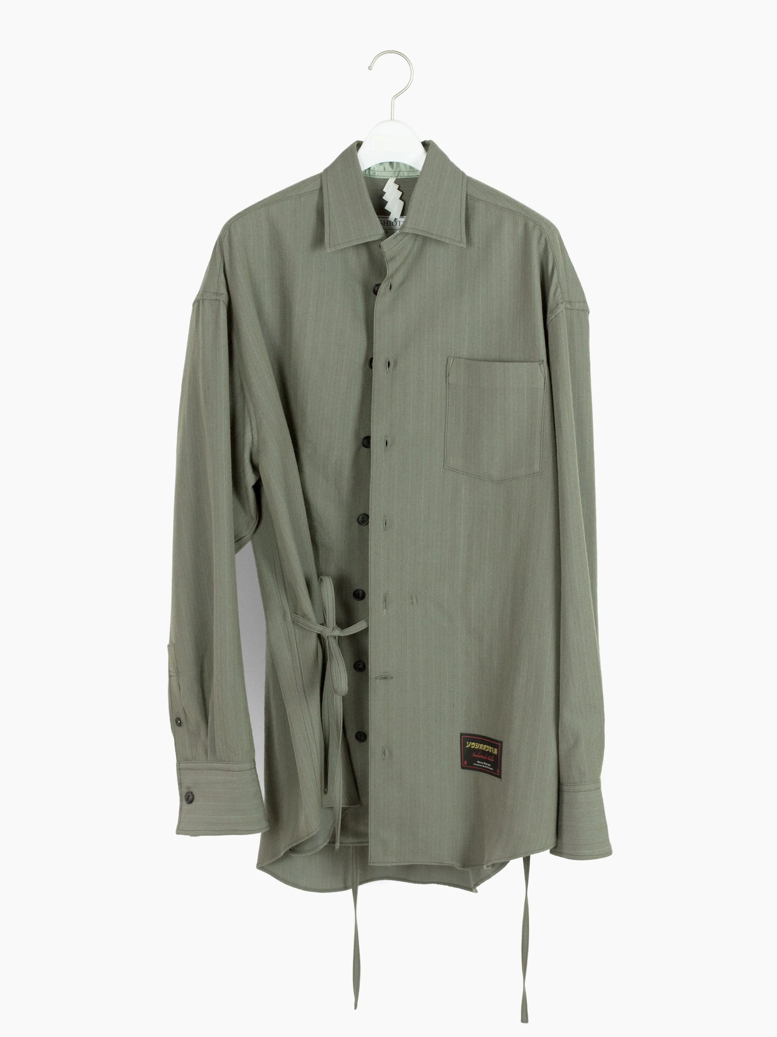 Soshiotsuki AW22 Wide Kimono Breasted Wool Overshirt