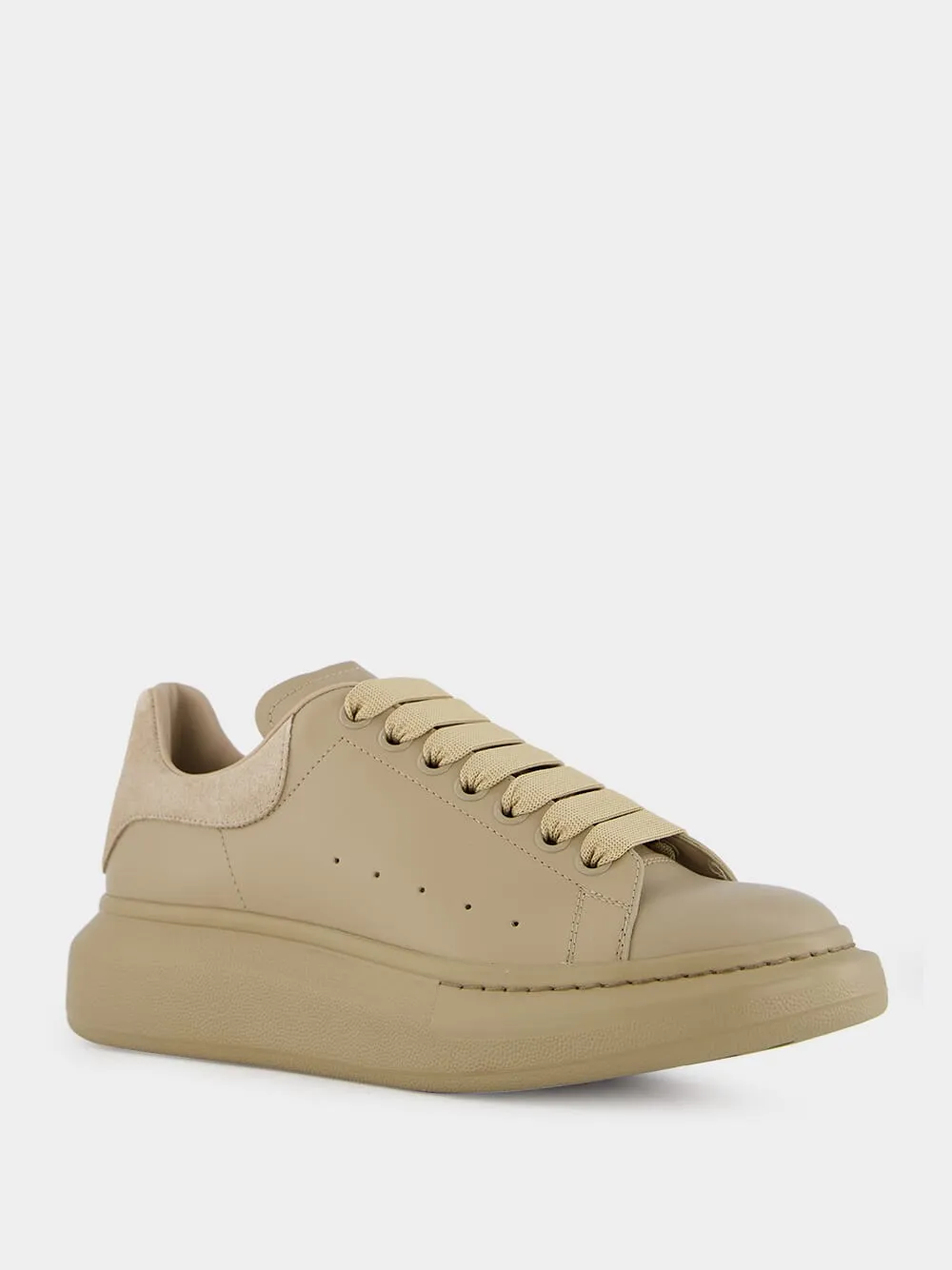 Stone Oversized Leather Sneaker