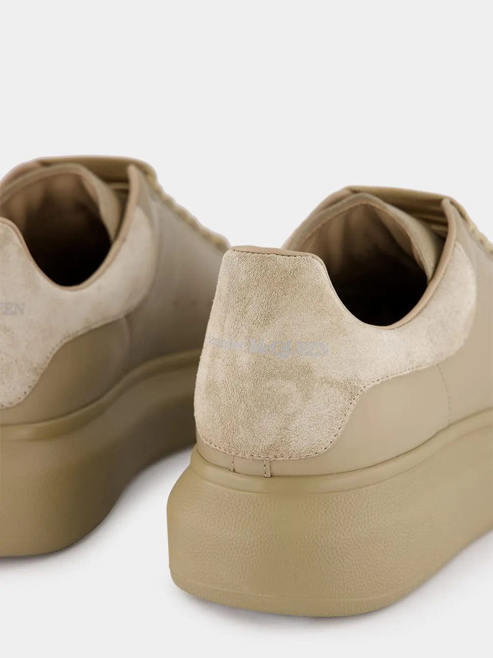 Stone Oversized Leather Sneaker