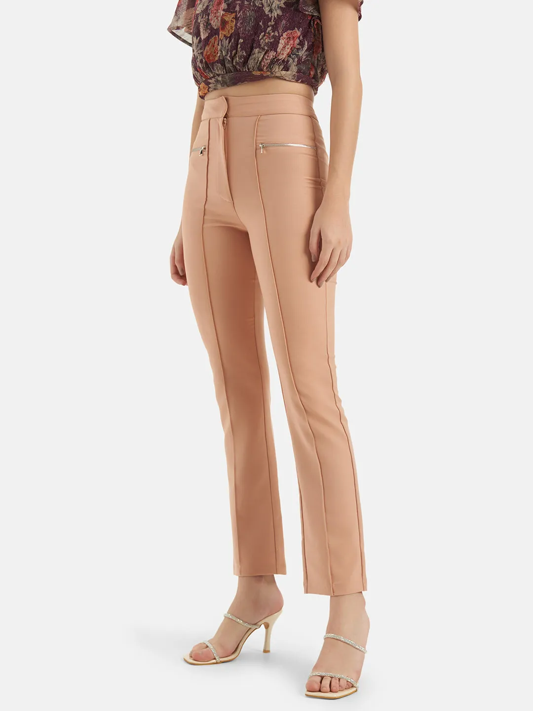 Straight Fit Trouser With Metal Zippers