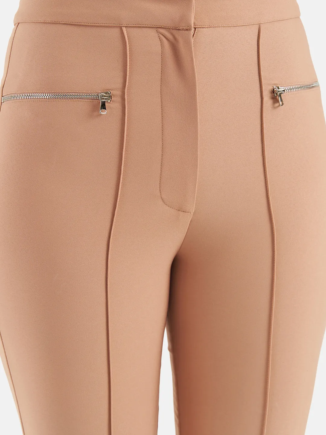 Straight Fit Trouser With Metal Zippers