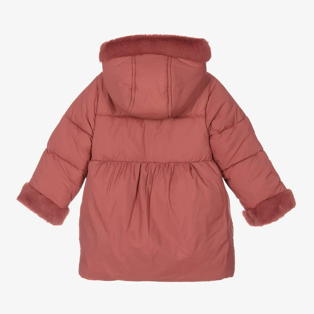 Terracotta Pink Puffer Coat