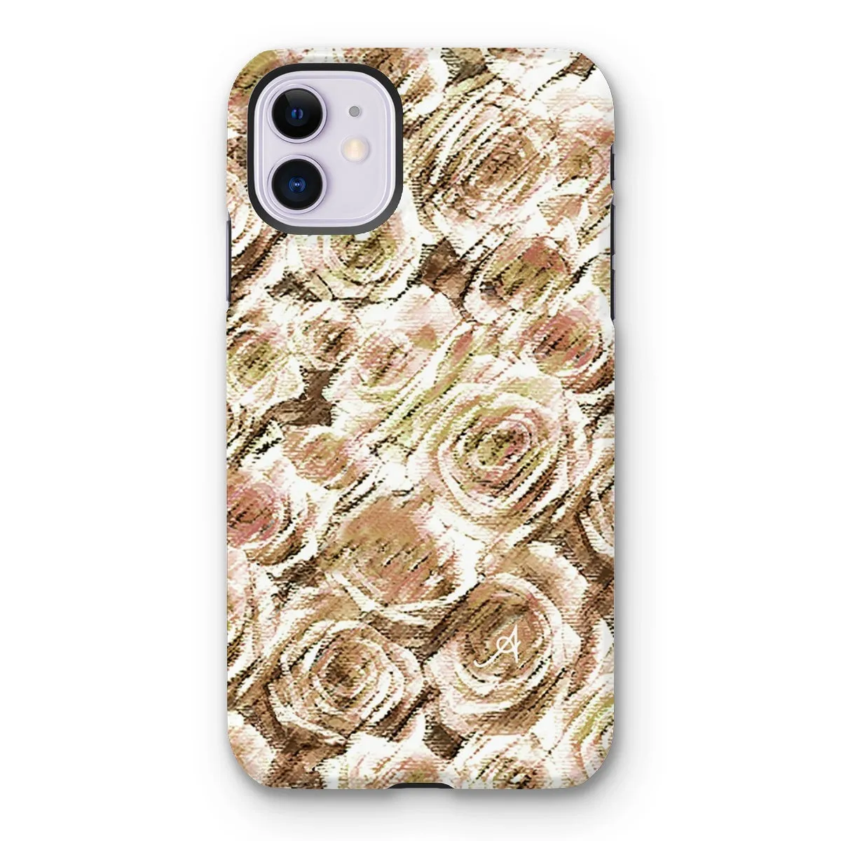 Textured Roses Mushroom Amanya Design Tough Phone Case