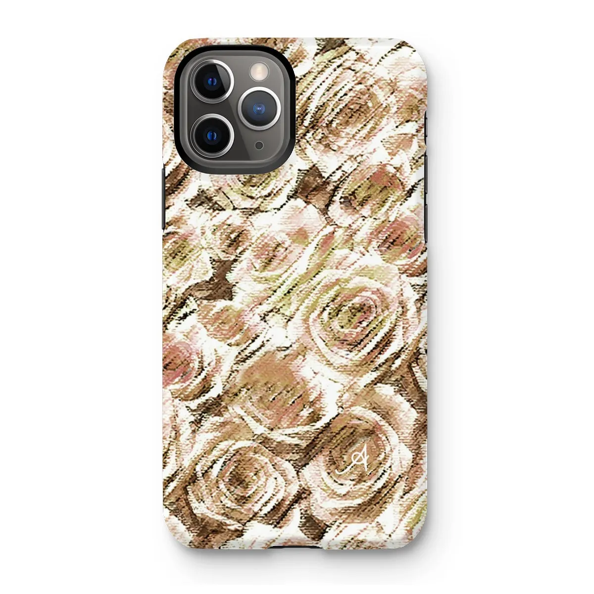 Textured Roses Mushroom Amanya Design Tough Phone Case