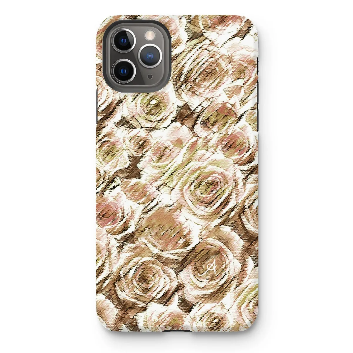 Textured Roses Mushroom Amanya Design Tough Phone Case