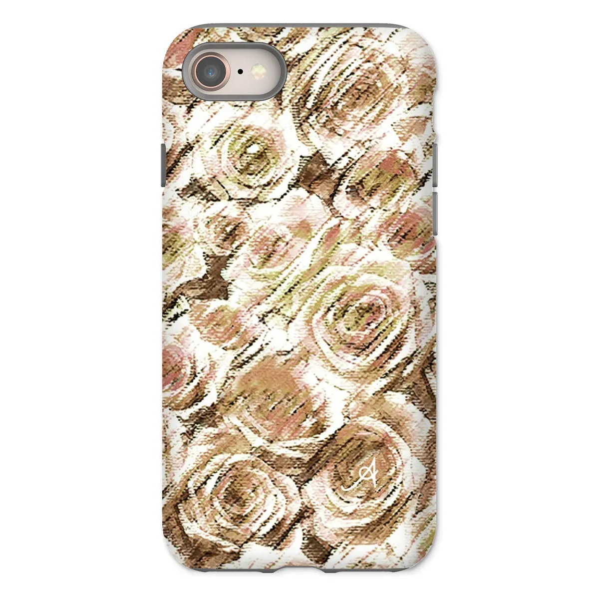 Textured Roses Mushroom Amanya Design Tough Phone Case