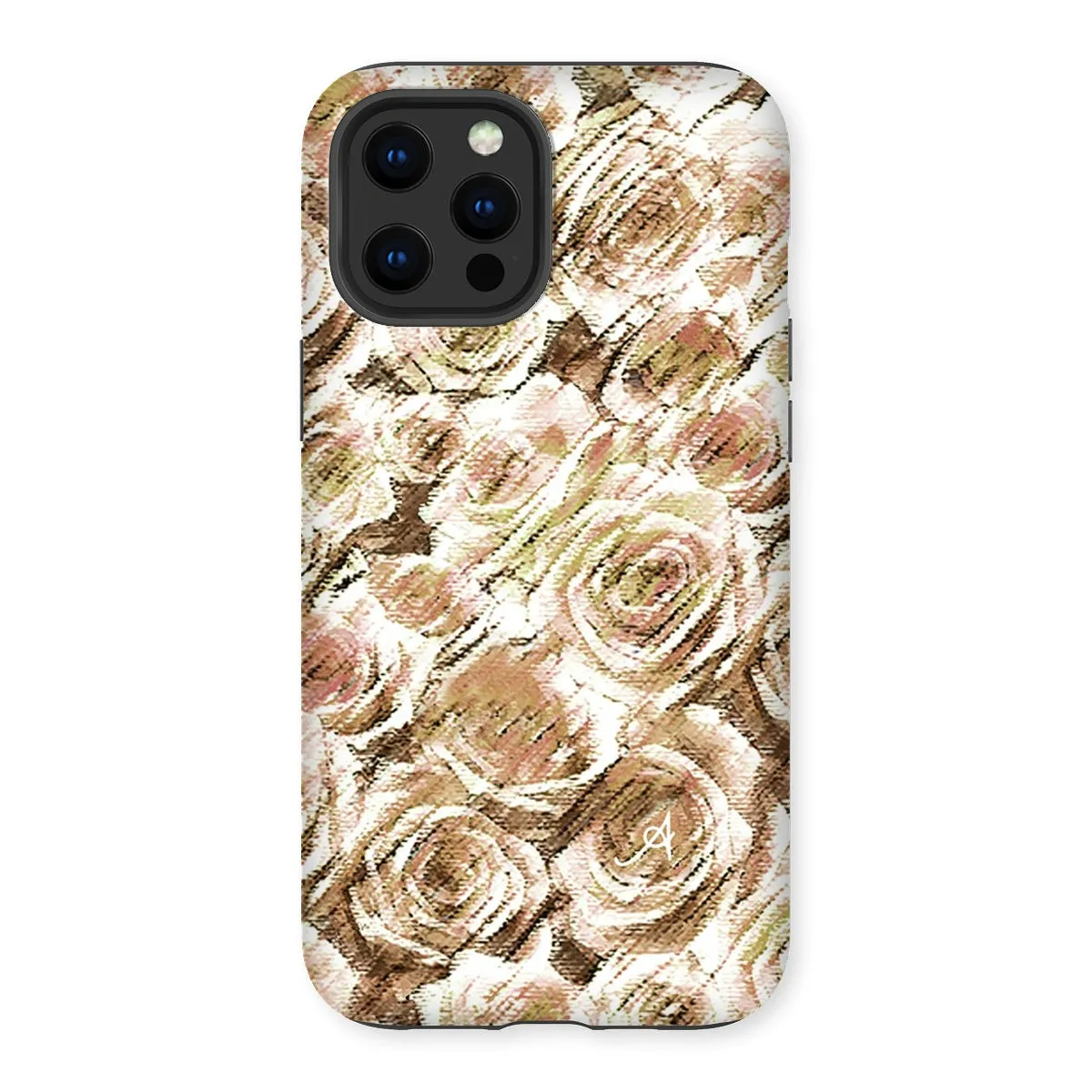 Textured Roses Mushroom Amanya Design Tough Phone Case