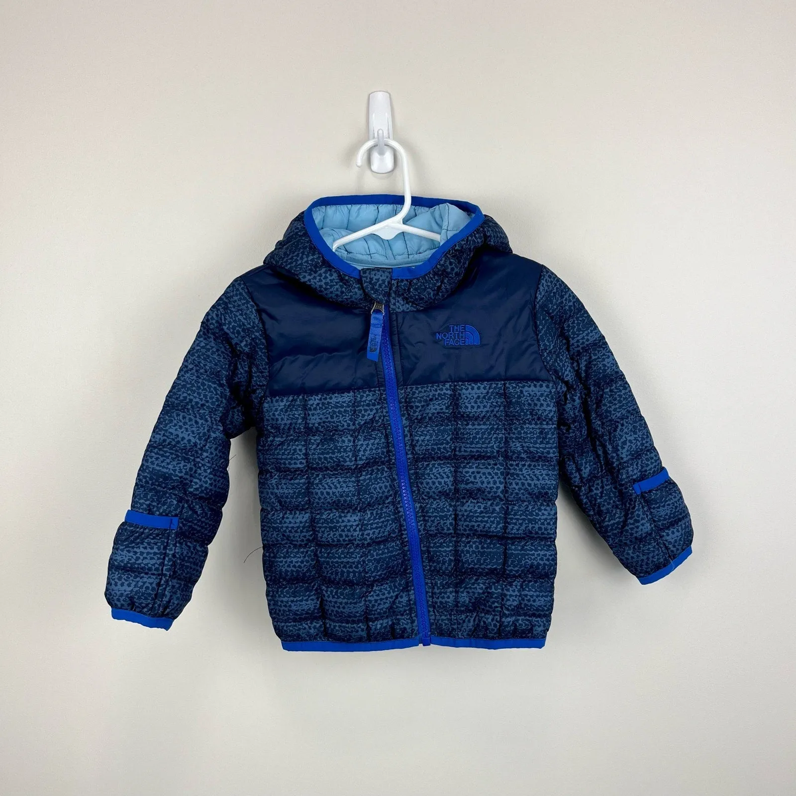 The North Face Boys ThermboBall Hooded Jacket Blue 18-24 Months