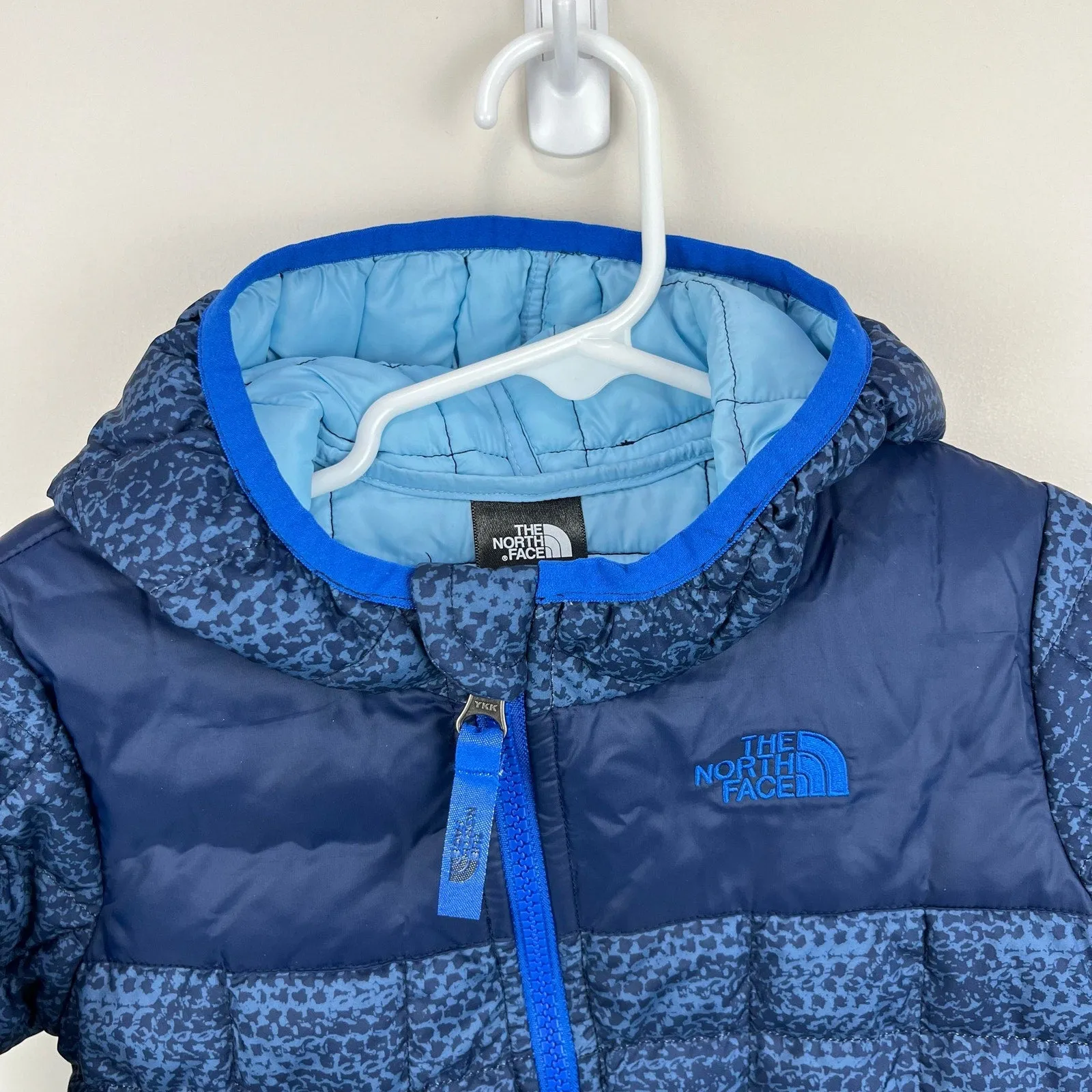 The North Face Boys ThermboBall Hooded Jacket Blue 18-24 Months