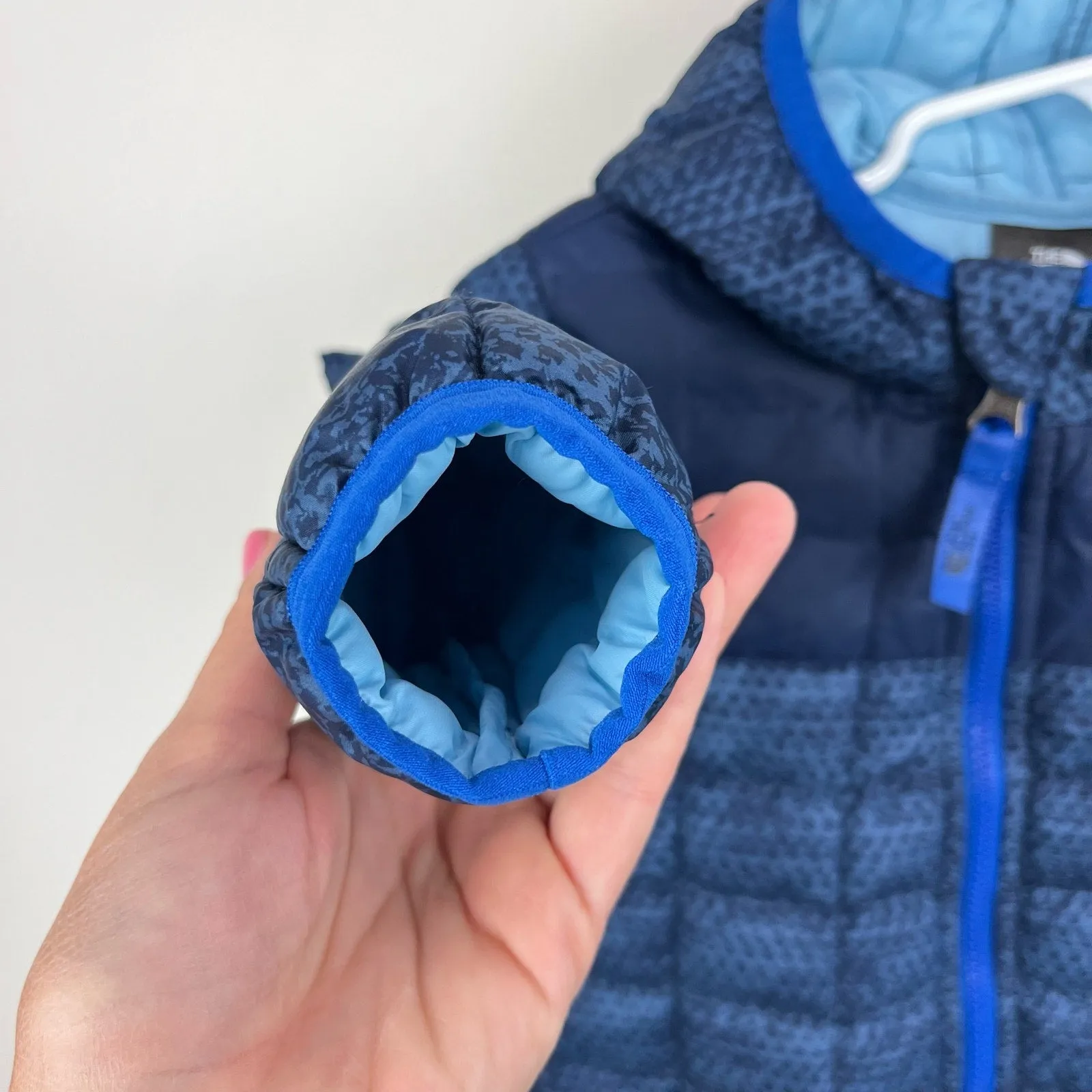 The North Face Boys ThermboBall Hooded Jacket Blue 18-24 Months