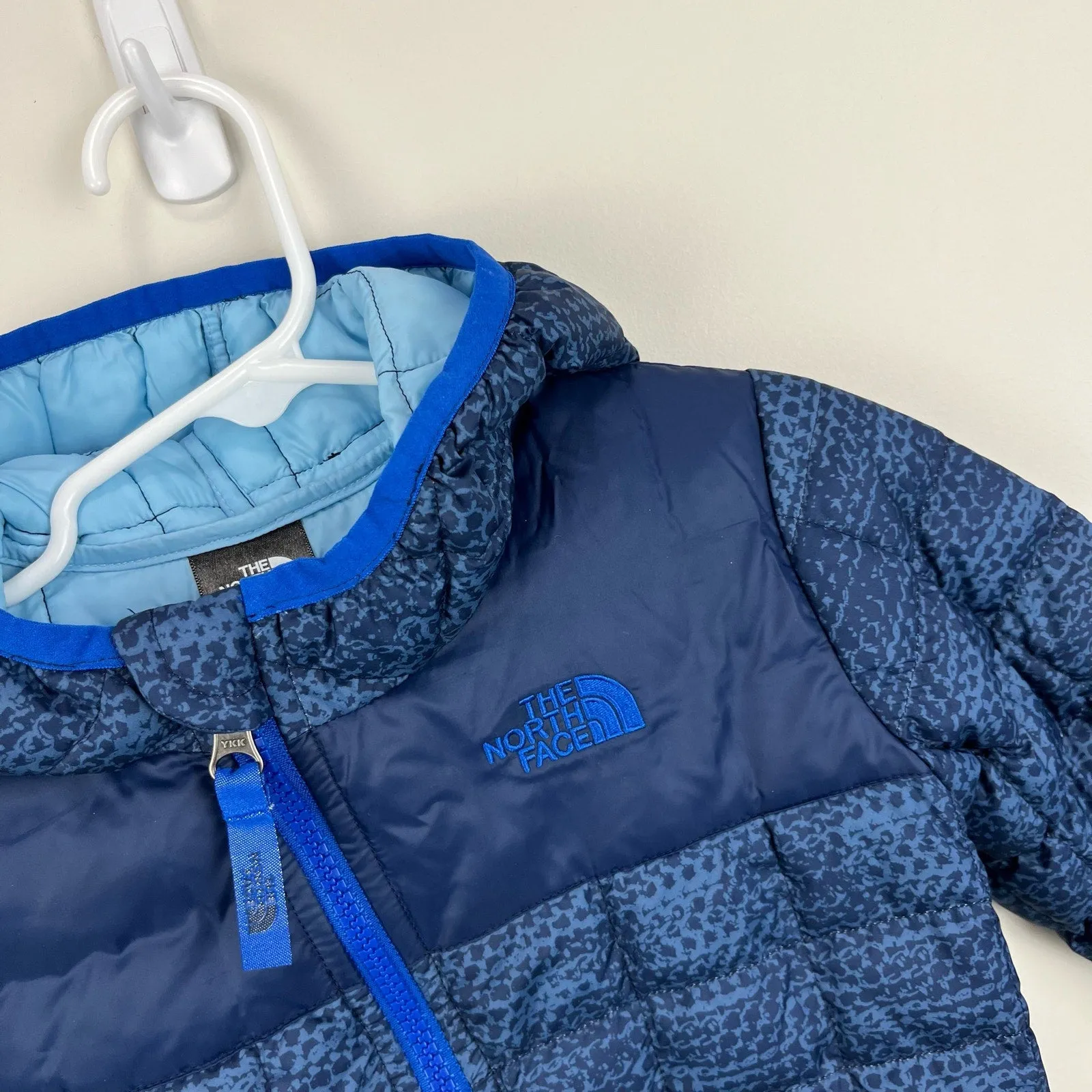 The North Face Boys ThermboBall Hooded Jacket Blue 18-24 Months