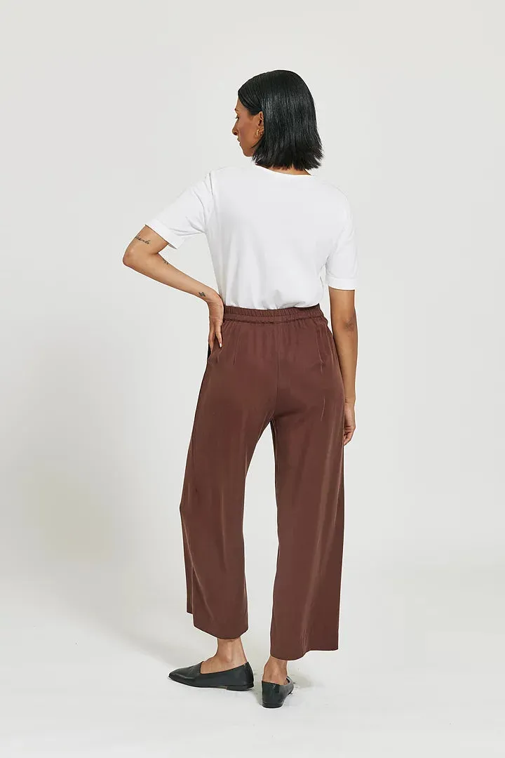 THEA FLOWY TENCEL BUXUR HICKORY BROWN