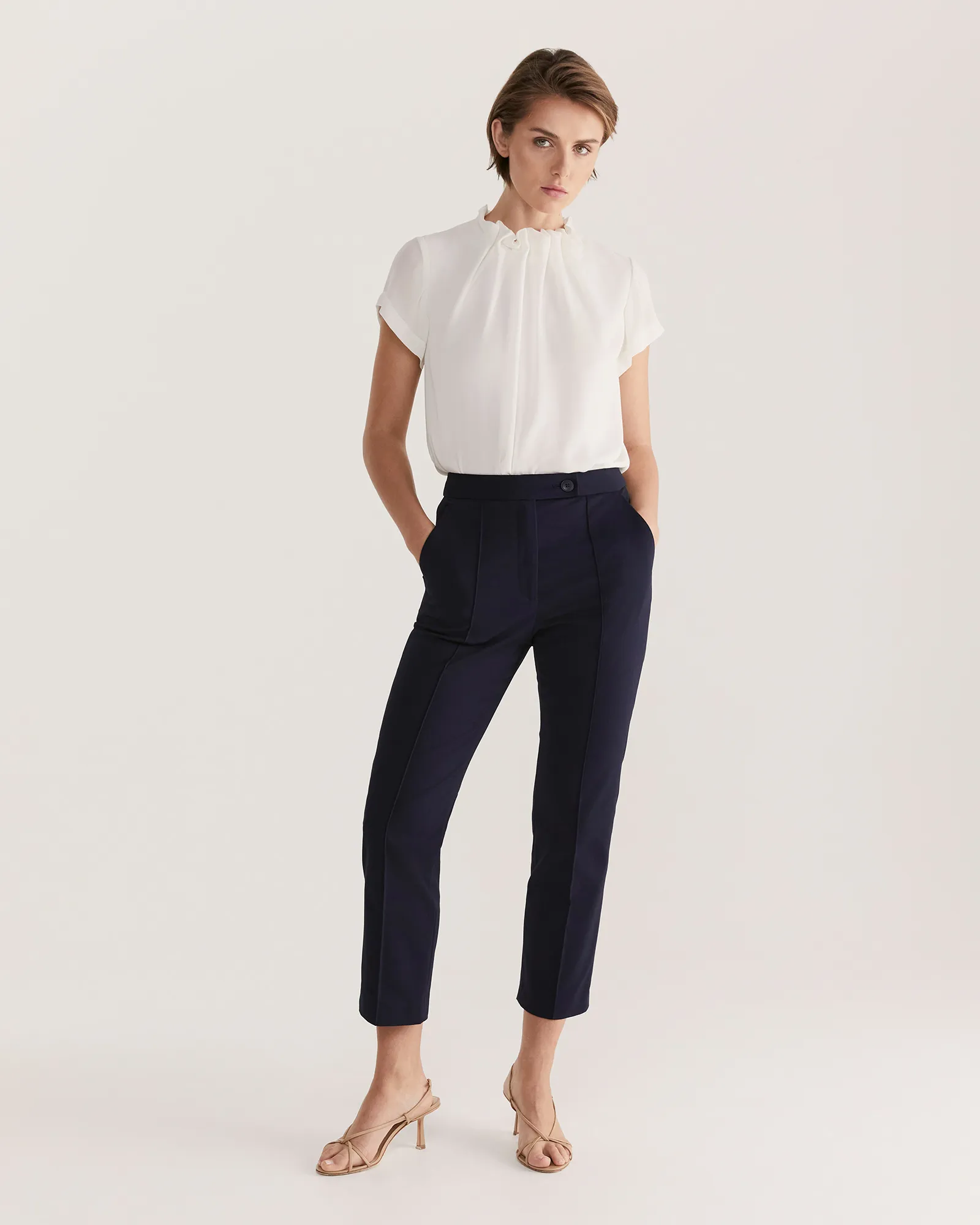 Tia Straight Leg Pant in Ink - SABA