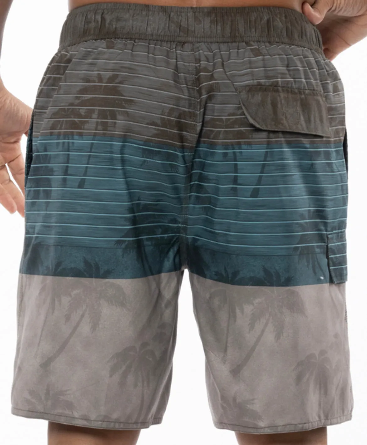 US APPAREL BOARD SHORTS- PALM BEACH- BLACK/TEAL