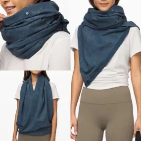 VINYASA SCARF - HEATHER BLUE GREY - FINAL CLEARANCE