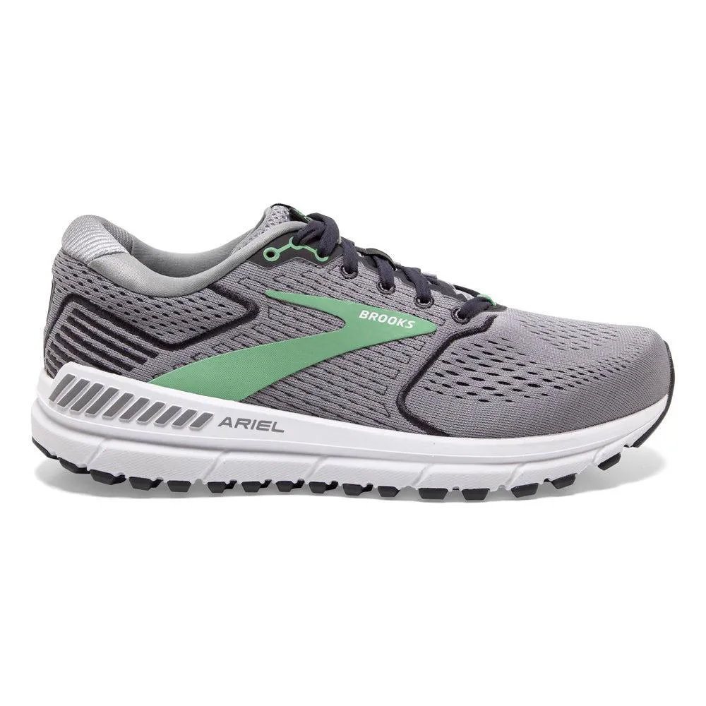 Women's Brooks Ariel '20, Alloy/Blackened Pearl/Green, 11.5 B Medium