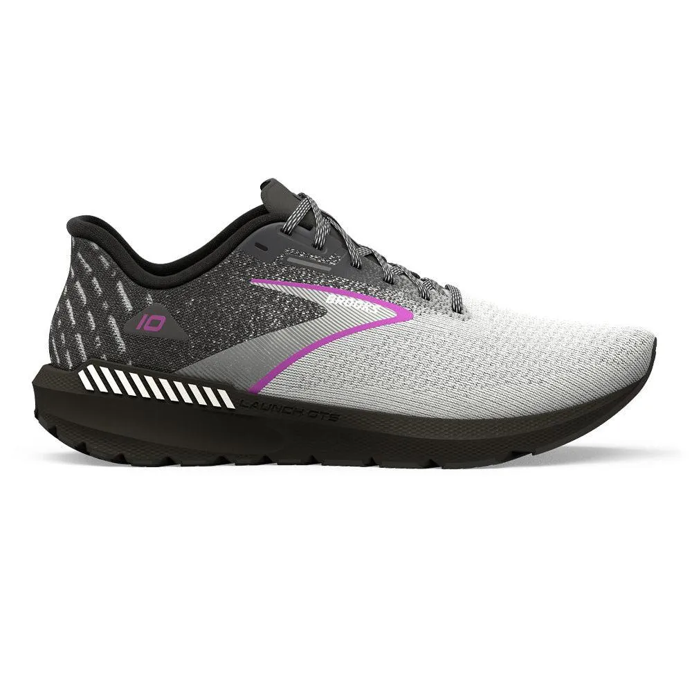 Women's Brooks Launch GTS 10, Black/White/Violet, 8.5 D Wide