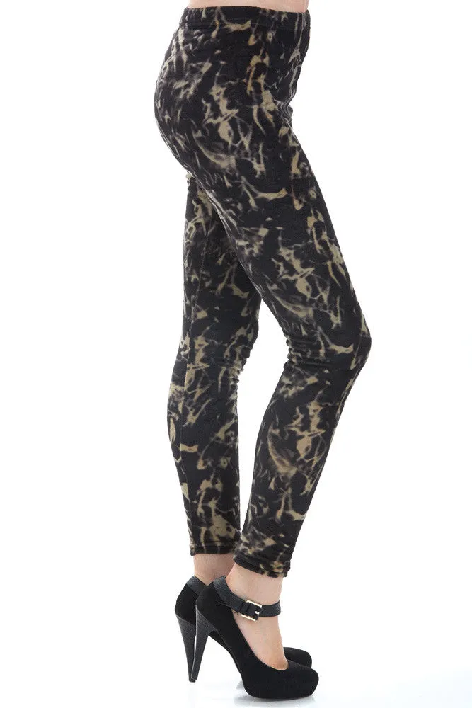 Women's Regular Abstract Smoke Leggings