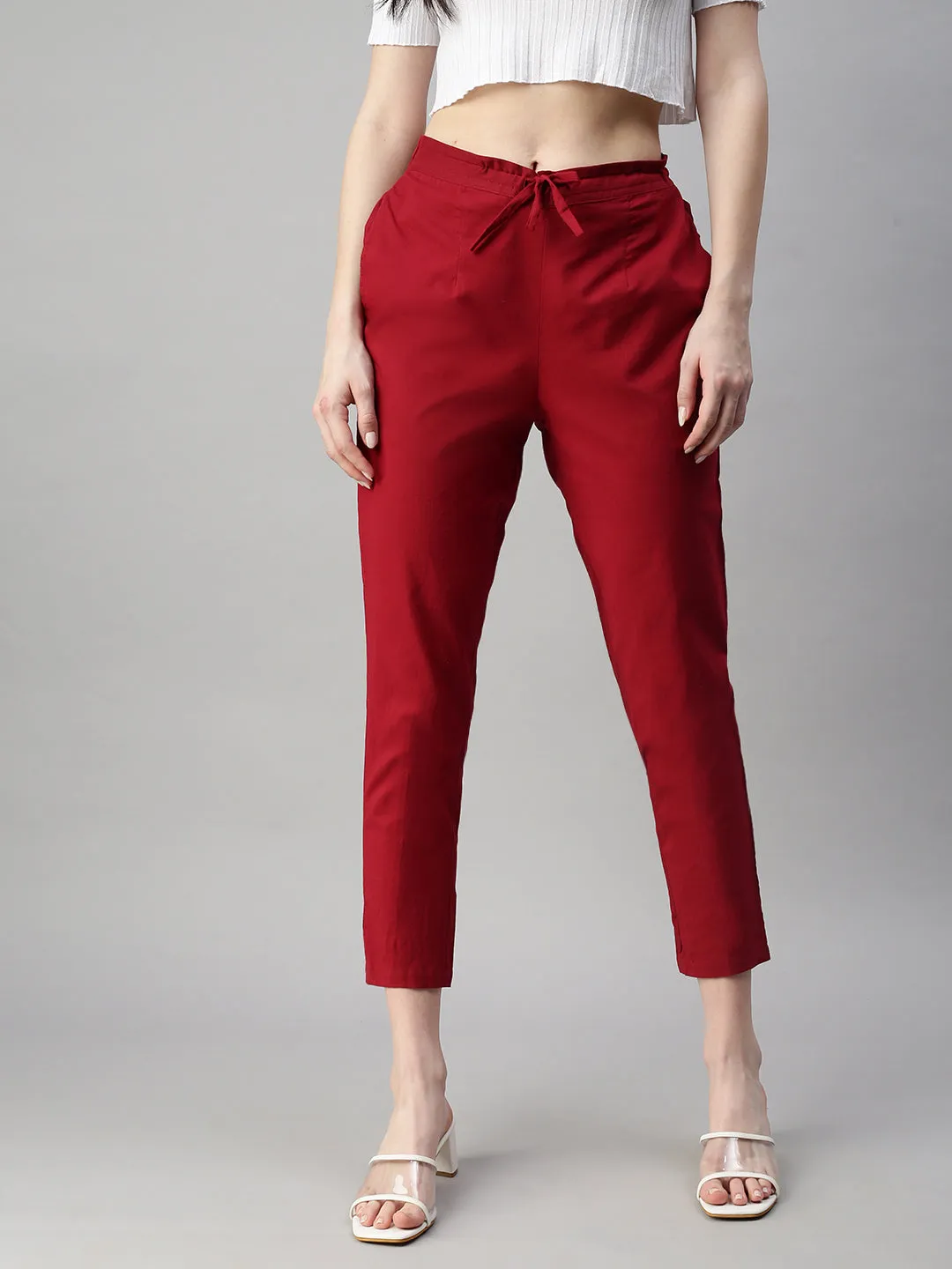 Women's Straight Pant Maroon