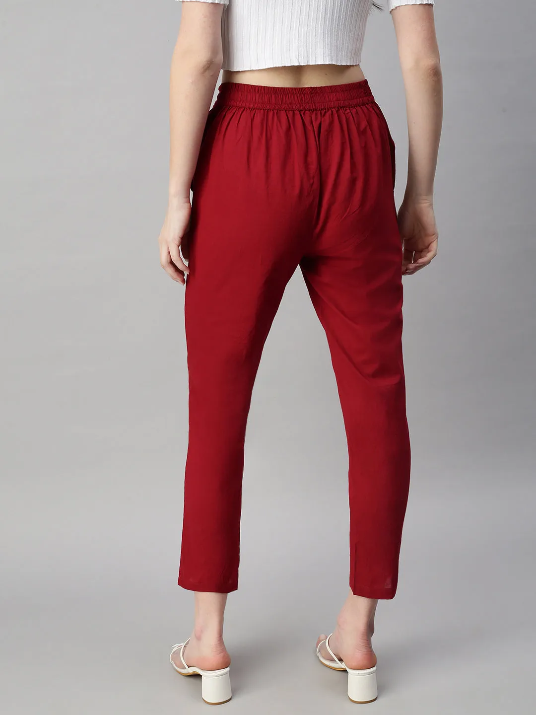 Women's Straight Pant Maroon