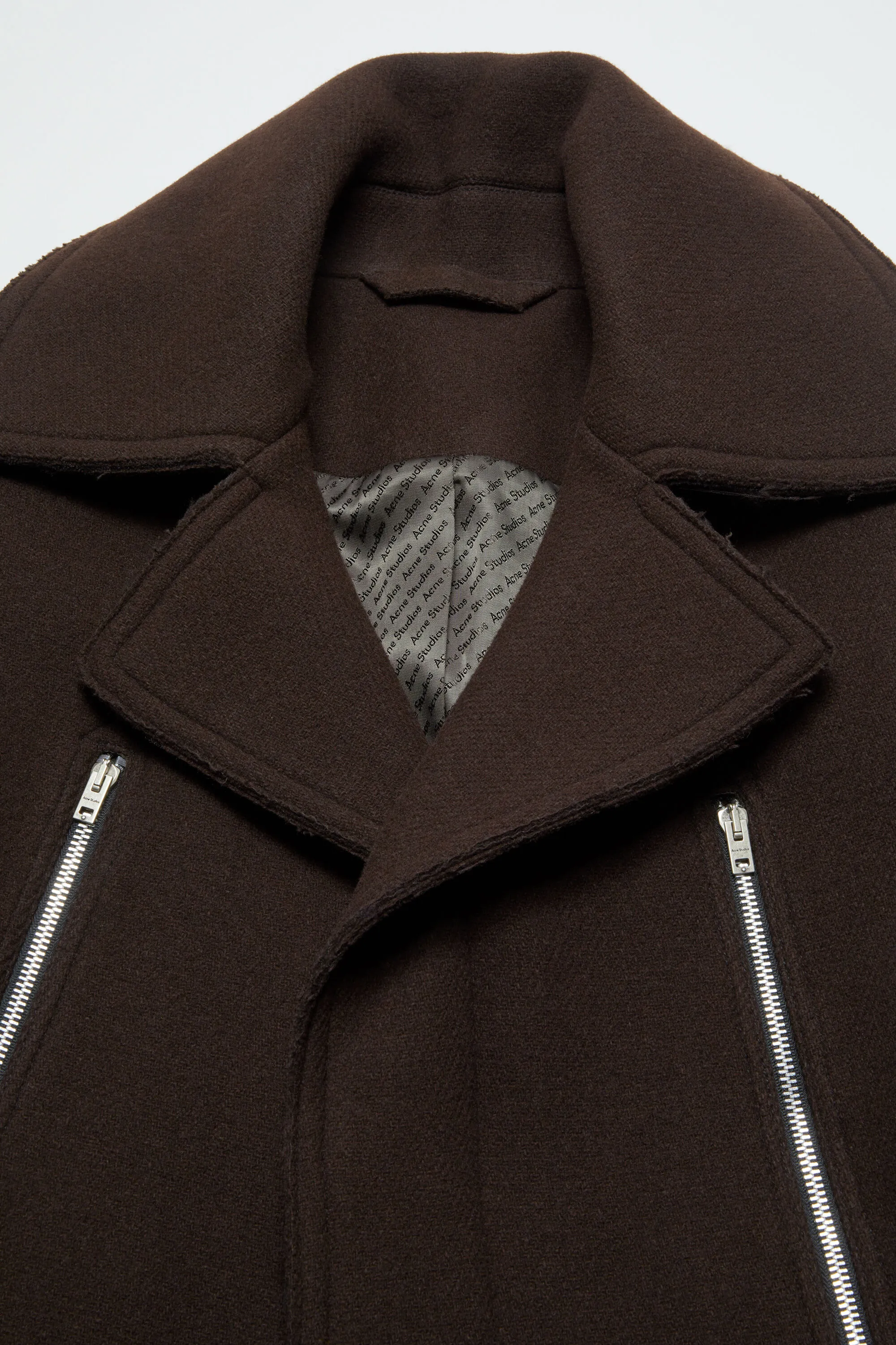 Zipper wool coat